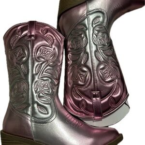 Steve Madden Girl’s Metallic Cowboy Boots, Brand new, size 5
